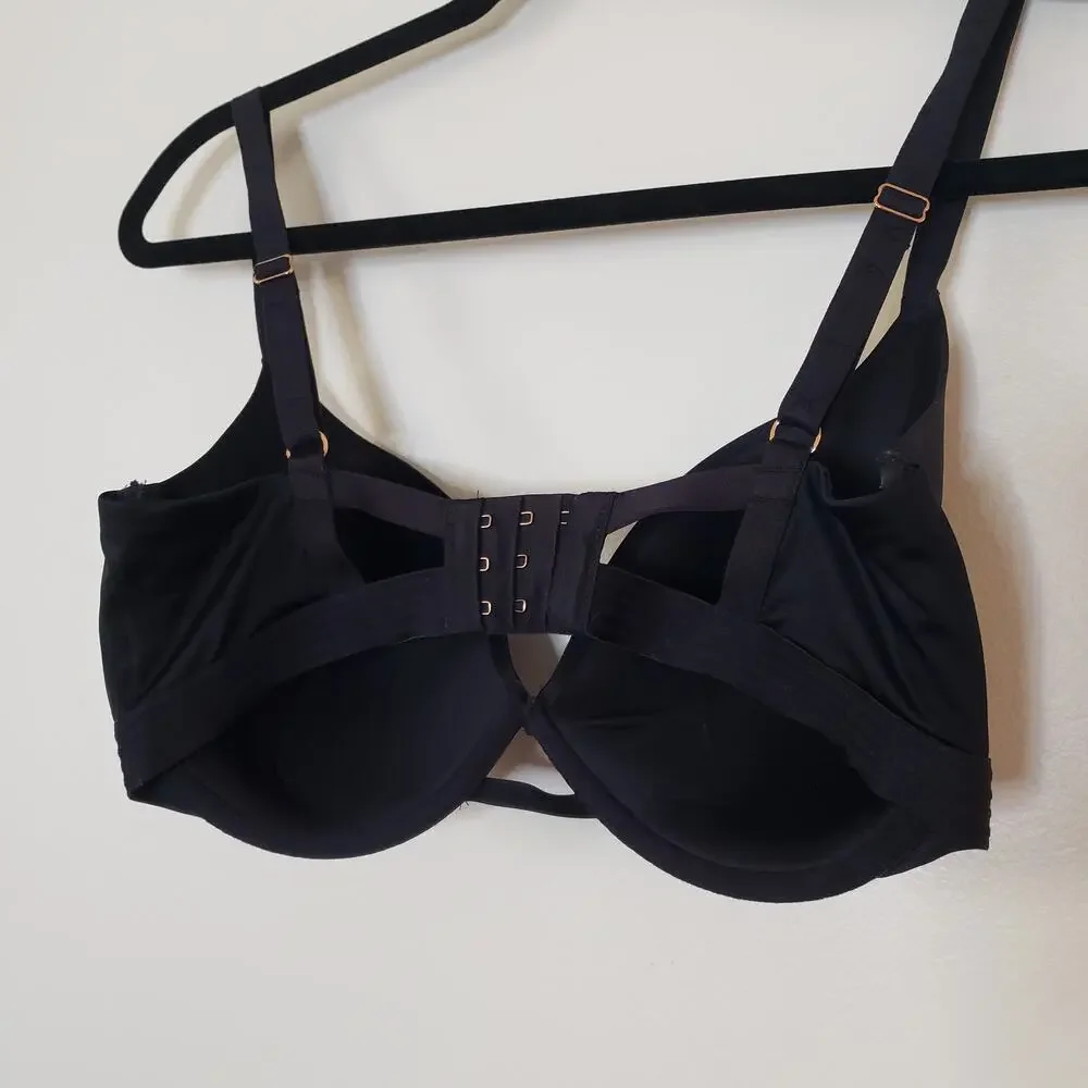 Savage Fenty X T-shirt Underwire Bra Black Size 34DDD